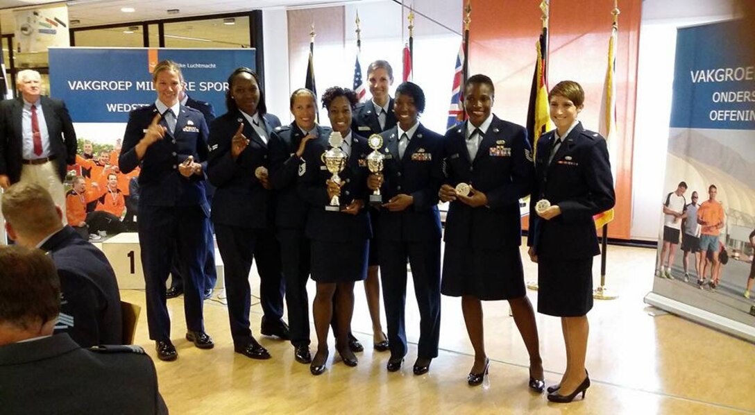 Master Sgt. Latisha Moulds, recruiting and retention NCO at the 101 Air Operations Group, participated in the HQ Aircom Track and Field Championships May 26-28, 2015. 