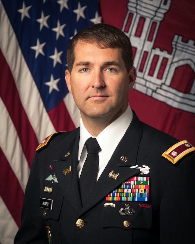 Lt. Col. Stephen F. Murphy is the 64th commander of the U.S. Army Corps of Engineers Nashville District.  He manages the water resources development and navigable waterways operations for the Cumberland and Tennessee River basins covering 59,000 square miles, with 42 field offices touching seven states and a work force of over 700 employees.
