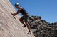 Senior Airman Roman Chavez, 90th Munitions Squadron special weapons technician, climbs the Fall Wall in the Vedauwoo Recreation Area of Medicine Bow National Forest, June 14, 2015. Chavez accompanied other climbers in a group organized by F.E. Warren Air Force Base’s Outdoor Recreation. (U.S. Air Force photo by Lan Kim)