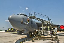 Airmen from the 5th Aircraft Maintenance Squadron complete routine maintenance underneath the wing of a B-52H Stratofortress at Minot Air Force Base, N.D., June 11, 2015.  Current engineering analyses show the B-52H's life span to extend beyond the year 2040 because of regular maintenance performed by the 5th AMXS. (U.S. Air Force photo/Airman 1st Class Justin T. Armstrong)