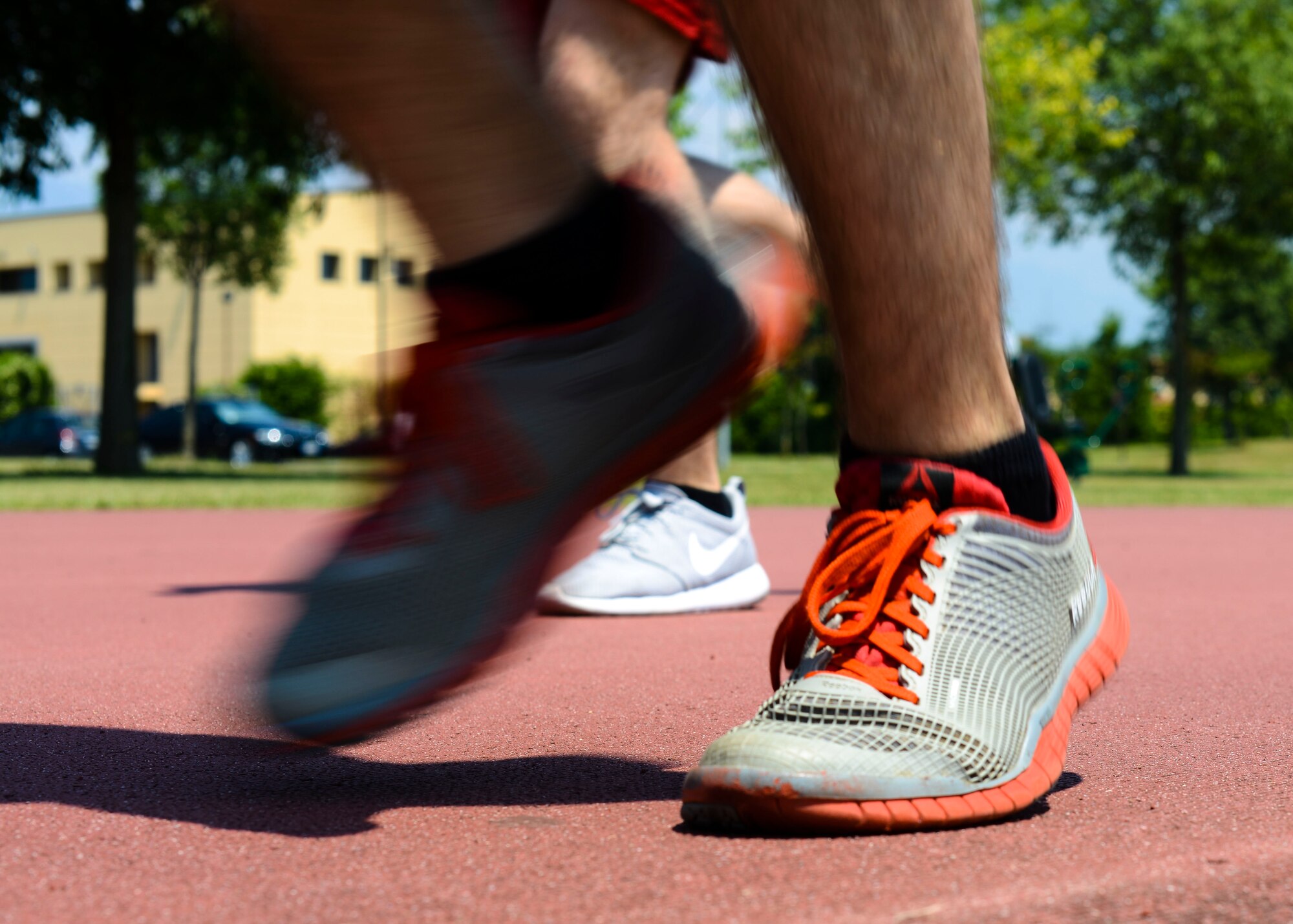 Hitting the pavement without proper form and shoes can cause injuries to Aviano Airmen who are not careful.  Trying a different shoe could prevent shin splints, sore ankles and cranky knees. For more information on proper footwear, call the Health Promotion office at 632-4583. (U.S. Air Force photo by Senior Airman Austin Harvill/Released)