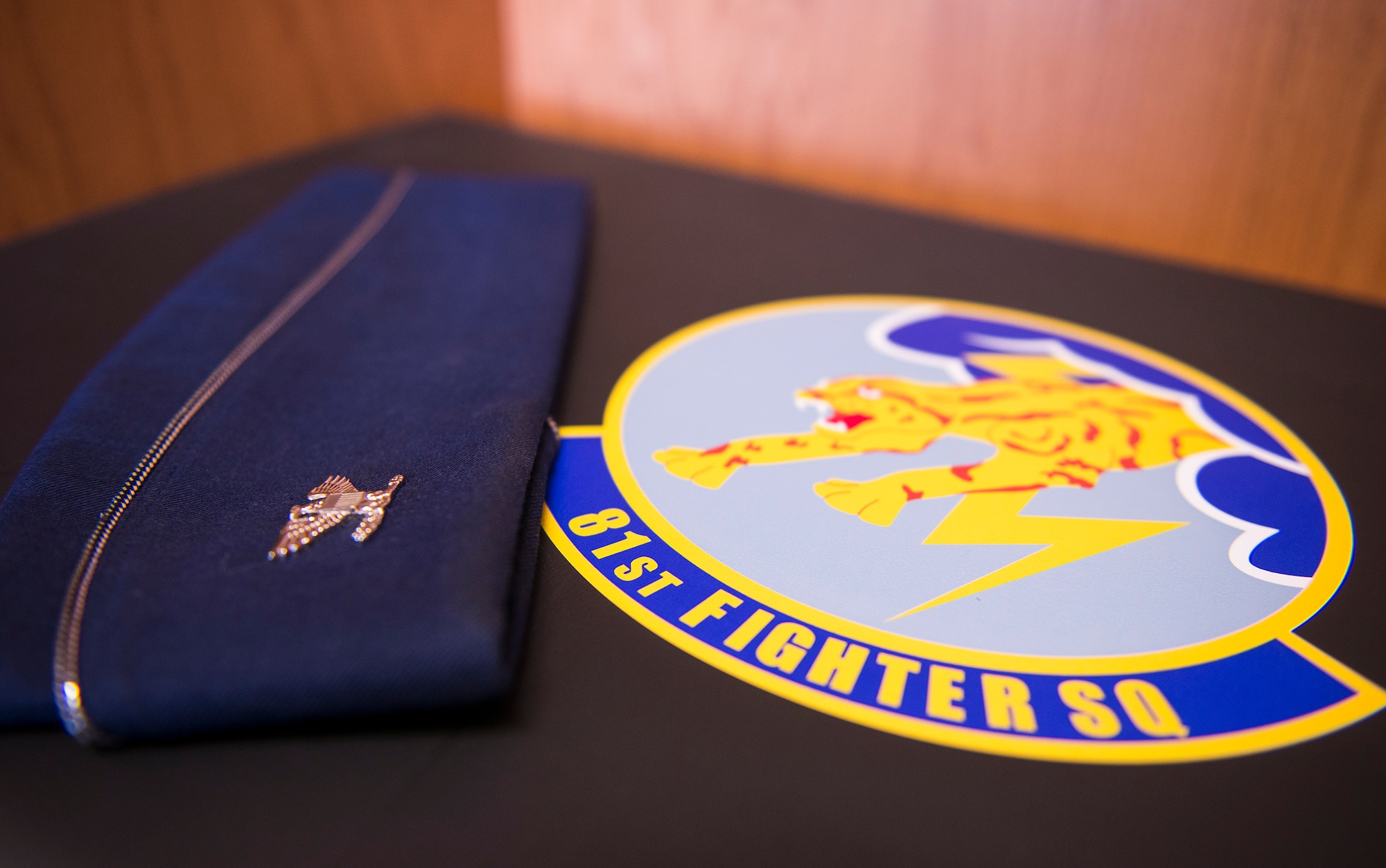 U.S. Air Force Col. Chad Franks, 23d Wing commander, flight cap rests in the locker room before his first flight with the 81st Fighter Squadron June 16, 2015, at Moody Air Force Base, Ga. Before flying, Franks attended egress training, a mission brief and gear check prior to flying in the A-29 Super Tucano. (U.S. Air Force Airman 1st Class Ceaira Tinsley/Released)