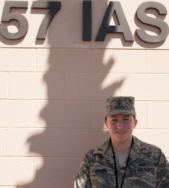 “Every weekend my dad and I used to go to the river and go fishing. The first time we went, I had two Mickey Mouse poles, and my dad would take the fish off the poles so I could keep fishing.” – 2nd Lt. Lynn Brown, 57th Information Aggressor Squadron intelligence analyst. (U.S. Air Force photo by Airman 1st Class Mikaley Towle)