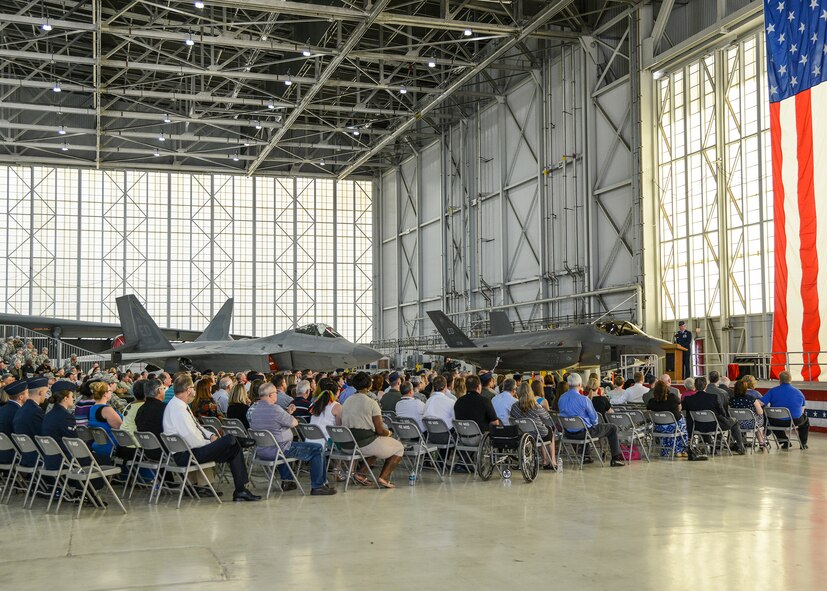 The Air Force Test Center held its change of command ceremony in Hangar 1600 June 18. (U.S. Air Force photo by Rebecca Amber)