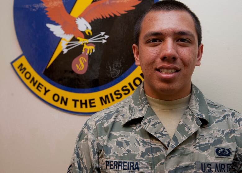 “My favorite memory with my dad was when I went fishing for the first time with all the boys in the family, and my dad tossed out my line but he let me reel it in. We caught a big fish and he helped me cook it.” – Airman 1st Class Austin Perreira, 99th Comptroller Squadron customer service technician. (U.S. Air Force photo by Airman 1st Class Jake Carter)