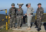 Gen. Curtis M. Scaparrotti, United Nations Command, Combined Forces Command, United States Forces Korea commander, meets with Republic of Korea marines during a visit to Paengnyong-Do island, South Korea, Oct. 17, 2013. U.S. Army Photo/Sgt. Brian Gibbons