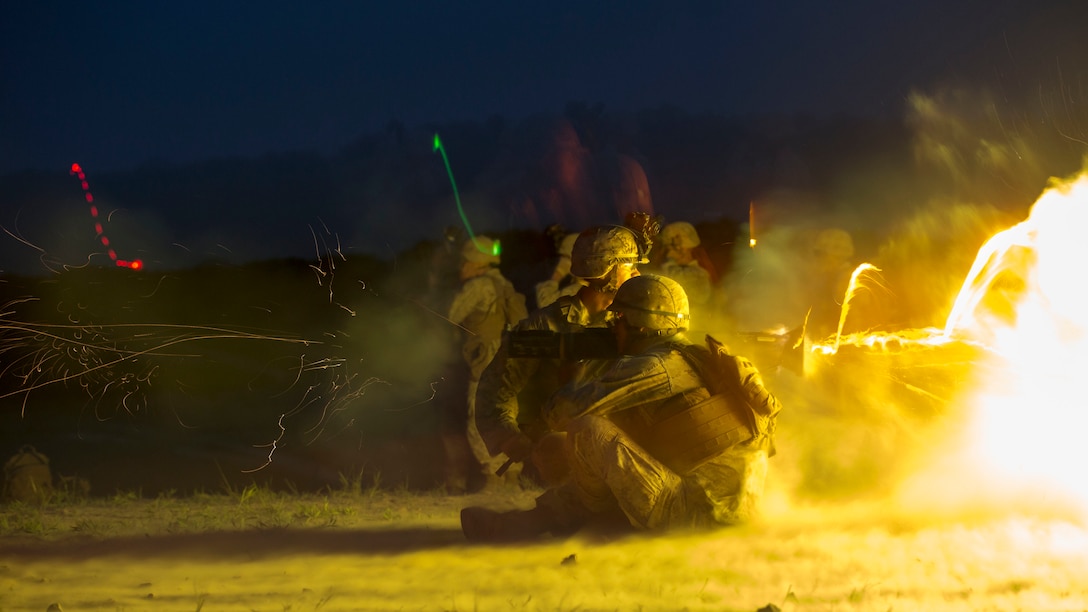 Cpl. Paul Guerrier fires an M136 AT4 June 7 at Rodriguez Live Fire Complex, Republic of Korea, during Korean Marine Exchange Program 15-19.  The AT4 is a shoulder-launched, 84 mm anti-armor weapon. It was designed to defeat modern main battle tanks. The exercise allows the battalion to maintain readiness and build the mutual strength and friendship between the ROK Marine Corps and U.S. Marine Corps. Guerrier from Louisville, Kentucky, is an infantry rifleman with Company L, 3rd Battalion, 2nd Marine Regiment, 3rd Marine Division, III Marine Expeditionary Force.