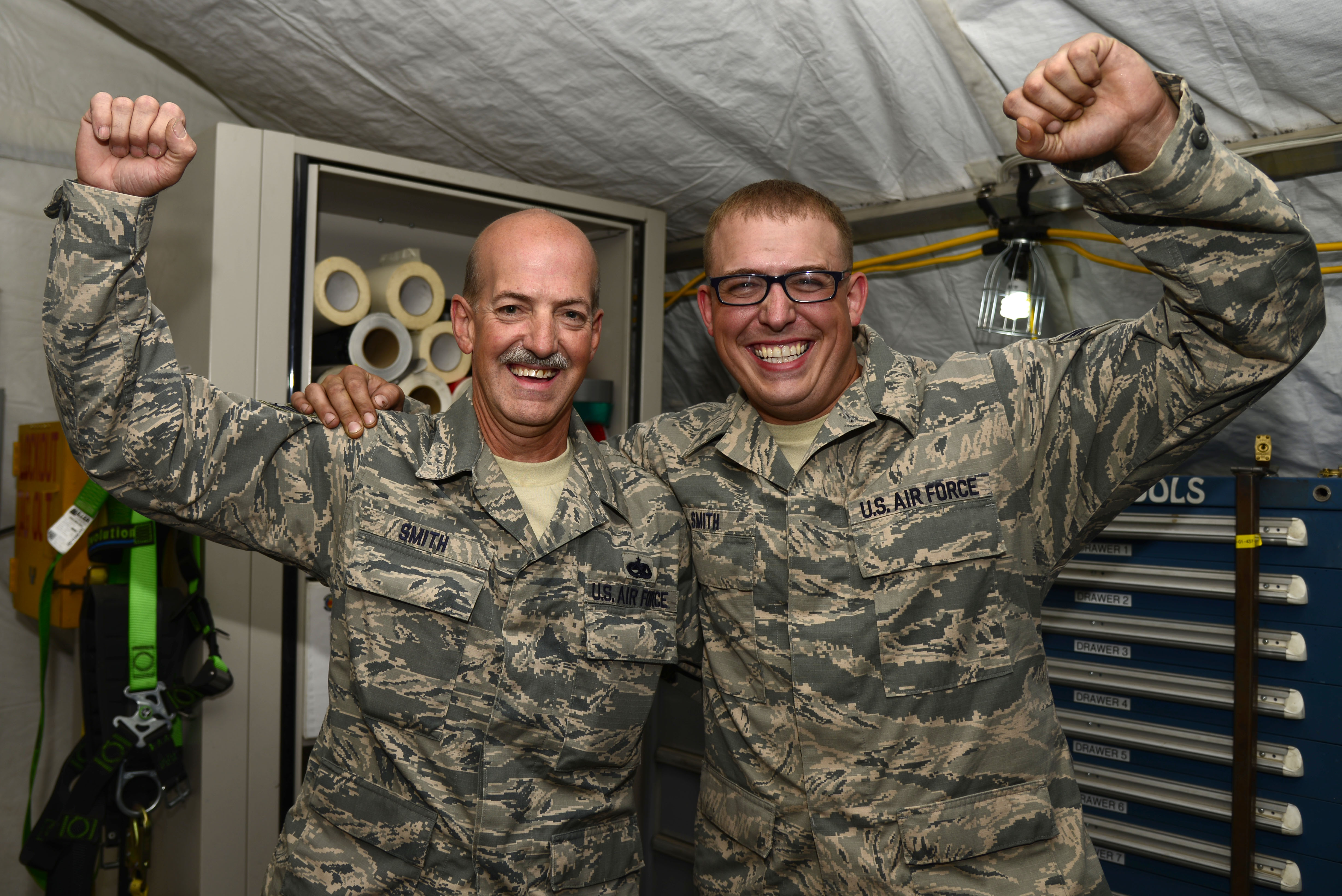 U.S. Air Force photo by Senior Airman Racheal EFather, son spend Fathers Day in