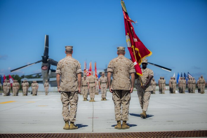 Marine Aircraft Group 26 held a change of command ceremony at the Mega Hangar about Marine Corps Air Station New River June 11.