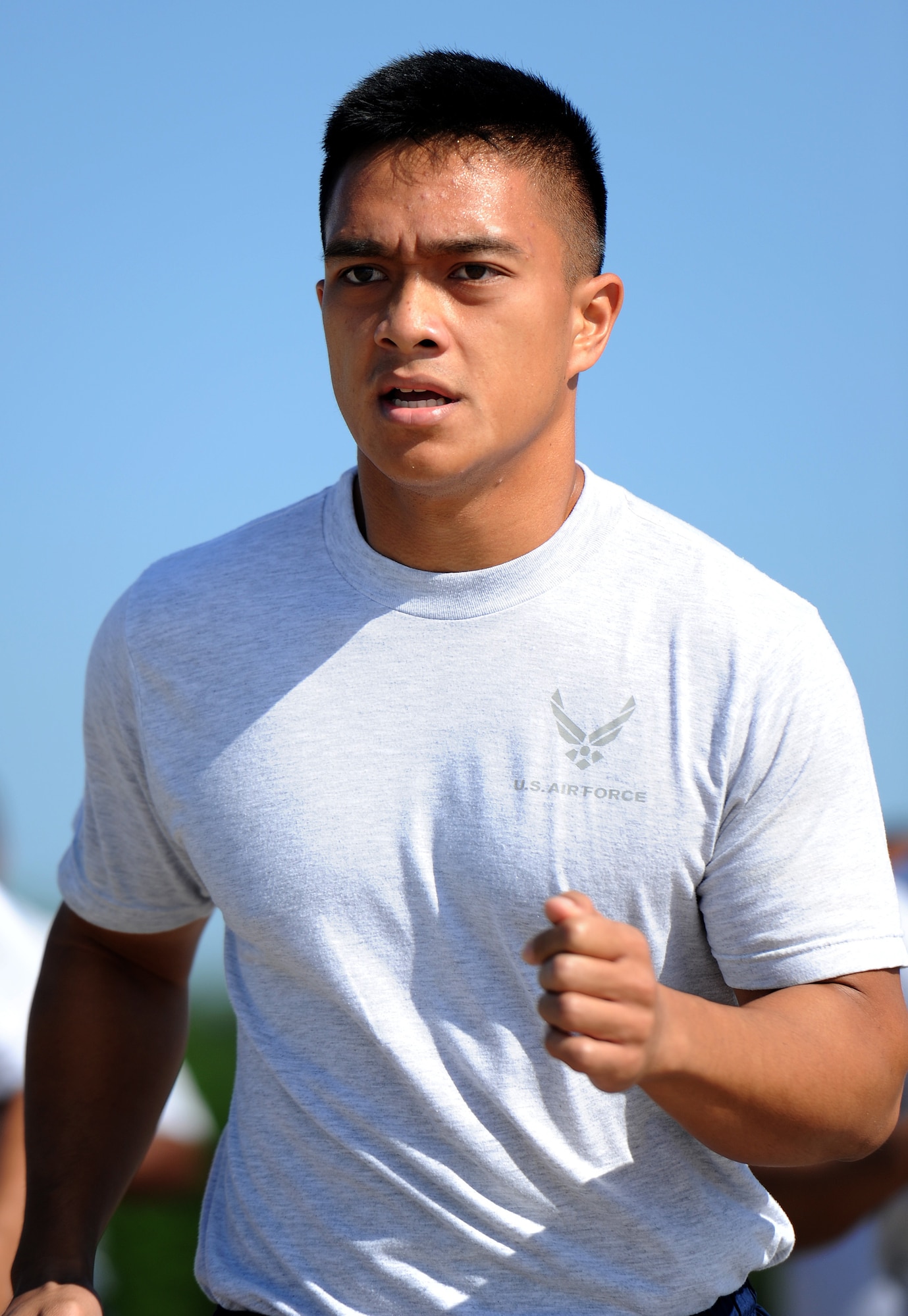 U.S. Air Force Senior Airman Matthew Mira, 44th Aerial Port Squadron, starts a lap during the fit to fight portion of the Port Dawg Challenge at Dobbins Air Reserve Base, Ga., June 17, 2015. The Port Dawg Challenge was created to enhance and maintain the camaraderie, esprit de corps and prestige of Aerial Port Airmen while promoting professionalism, leadership, training and communication between "Port Dawgs." (U.S. Air Force photo by Tech. Sgt. Stephen D. Schester/Released)