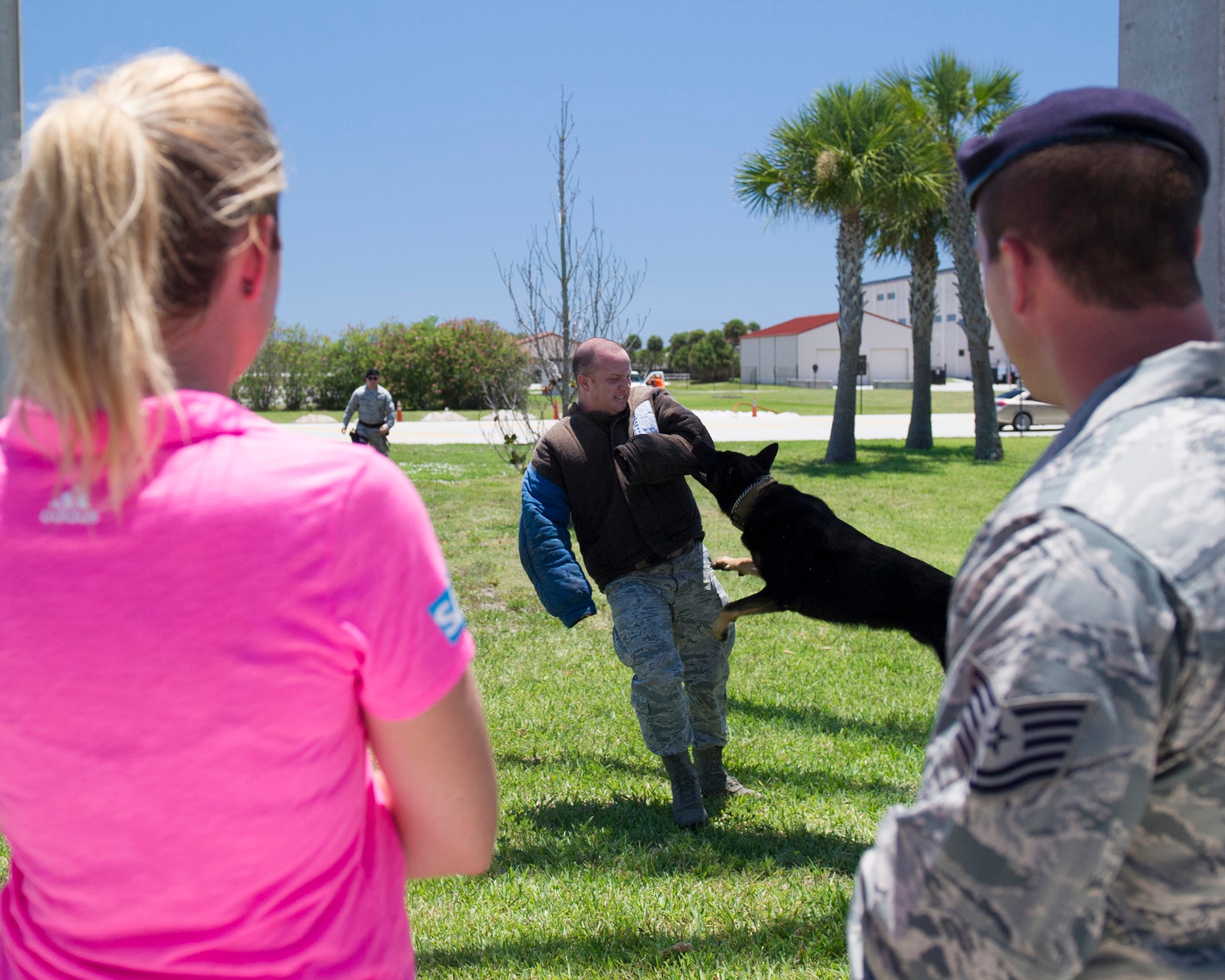 Paula Creamer, Ladies Professional Golf Association, met with several members of Team Patrick-Cape, June 17, 2015, at Patrick Air Force Base, Fla. Creamer signed autographs, played in a putting contest, and toured several facilities to get an up-close look at the 45th Space Wing mission and the team here. (U.S. Air Force photo/Matthew Jurgens) (Released) 