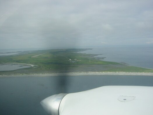 Middleton Island, an uninhabited island in the Gulf of Alaska, serves as a radio relay station for communications during Exercise Northern Edge 15. NORTHERN EDGE 2015 is Alaska's premier joint training exercise designed to practice operations, techniques and procedures as well as enhance interoperability among the services. (Courtesy photo)