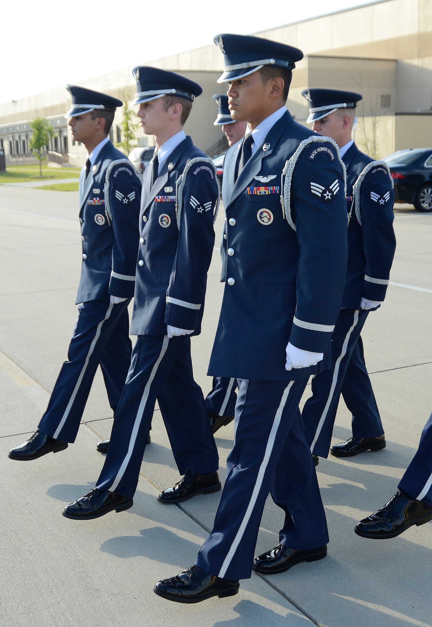 Honor Guard members go through frequent inspections to ensure their uniforms are perfect. (U.S. Air Force photo by Ed Aspera)