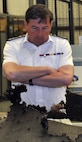 UK Royal Navy Second Sea Lord Vice Adm. Jonathan Woodcock examines the damage caused by a hypervelocity projectile during a visit to the Naval Surface Warfare Center Dahlgren Division (NSWCDD) Electromagnetic Railgun facility June 10. The hypervelocity projectile is a next-generation, guided projectile capable of completing multiple missions for gun systems such as the Navy 5-Inch, 155-mm, and future railguns. The second sea lord - responsible for the delivery of the British naval service's current and future personnel, equipment and infrastructure - visited NSWCDD with his delegation of British military officials for briefings on the command's technological programs and testing facilities. "Our Electromagnetic Railgun Program began in cooperation with the UK - leveraging development work they had already done - giving us the footing to develop a program at a much further advanced state today," said Jed Ryan,  NSWCDD International Partnering Office lead. "We are also excited about newer areas of existing or potential collaboration, such as directed energy weapons programs that include radio frequency and high energy lasers."
