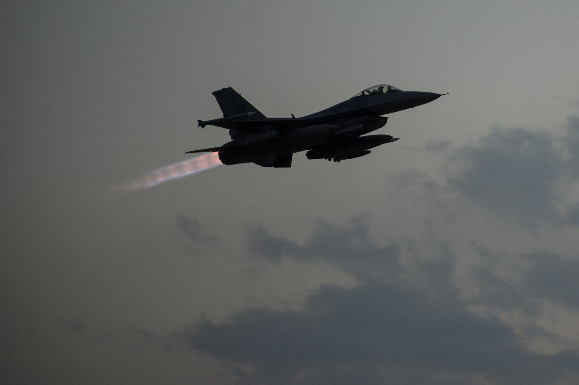 A U.S. Air Force F-16 Fighting Falcon “Triple Nickel” aircraft assigned to the 555th Expeditionary Fighter Squadron from Aviano Air Base, Italy, takes off from Bagram Airfield, Afghanistan, June 21, 2015. The F-16 is a multi-role fighter aircraft that is highly maneuverable and has proven itself in air-to-air and air-to-ground combat. Members of the Triple Nickel are deployed in support of Operation Freedom’s Sentinel and NATO’s Resolute Support mission. (U.S. Air Force photo by Tech. Sgt. Joseph Swafford/Released)