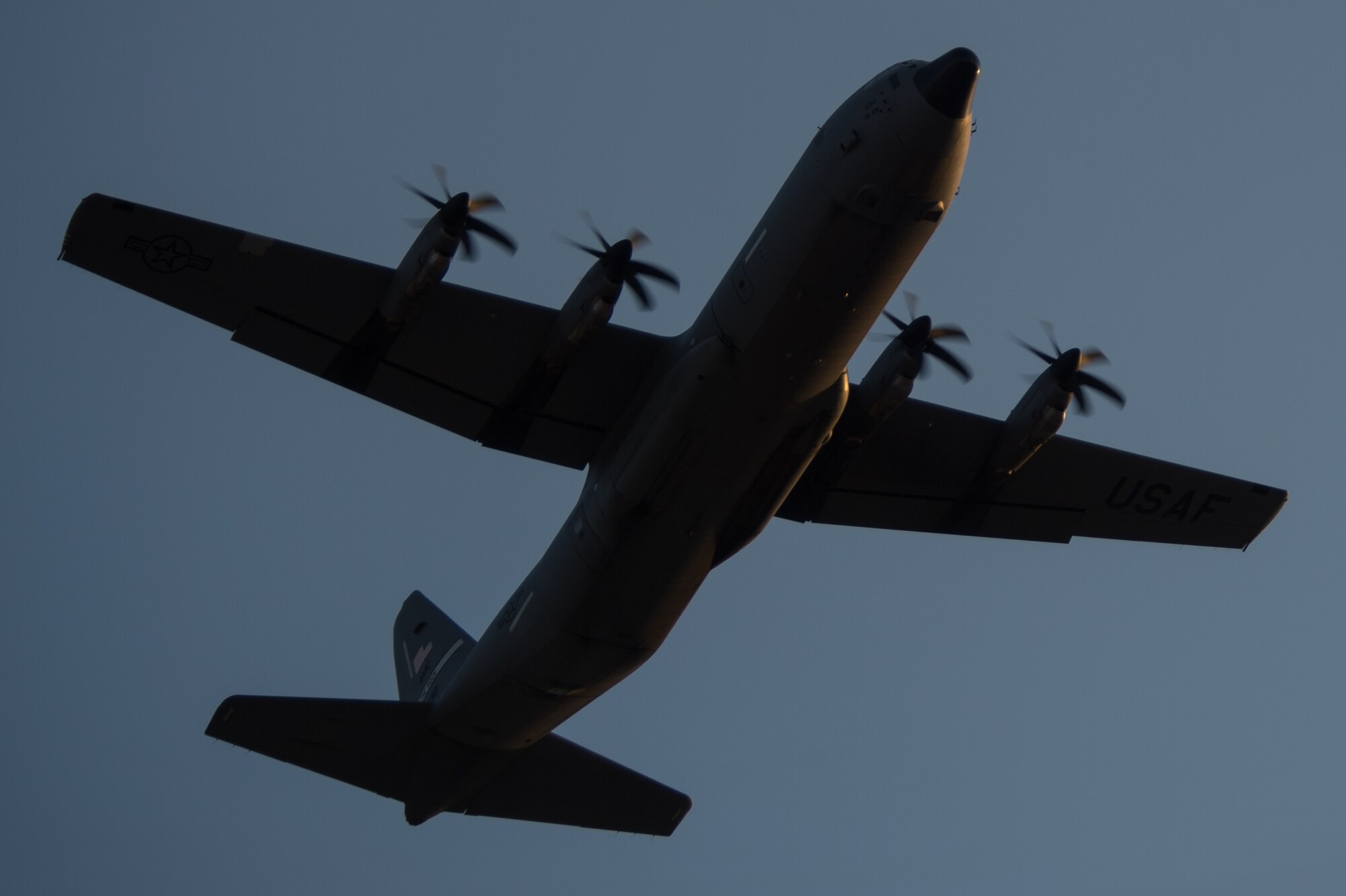 A U.S. Air Force C-130J Super Hercules aircraft assigned to the 774th Expeditionary Airlift Squadron takes off from Bagram Airfield, Afghanistan, June 21, 2015.  The C-130’s short takeoff and landing capability makes it an optimum fit for Afghanistan’s rugged terrain.  (U.S. Air Force photo by Tech. Sgt. Joseph Swafford/Released)