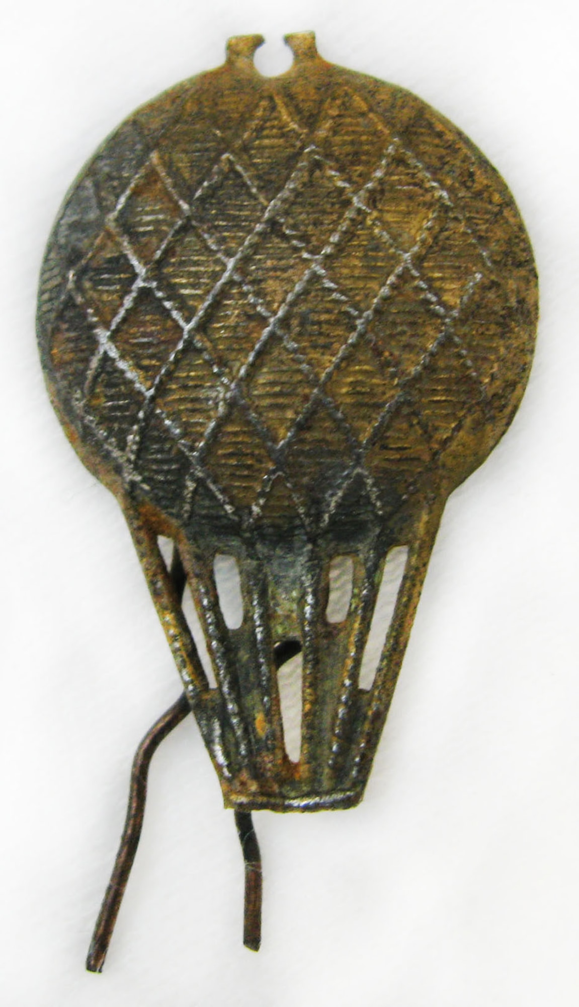 This insignia was worn by members of the Balloon Corp of the Austro-Hungarian Army. The Austro-Hungarian Army was the combined military force of Austria and Hungary during World War I. (U.S. Air Force photo)