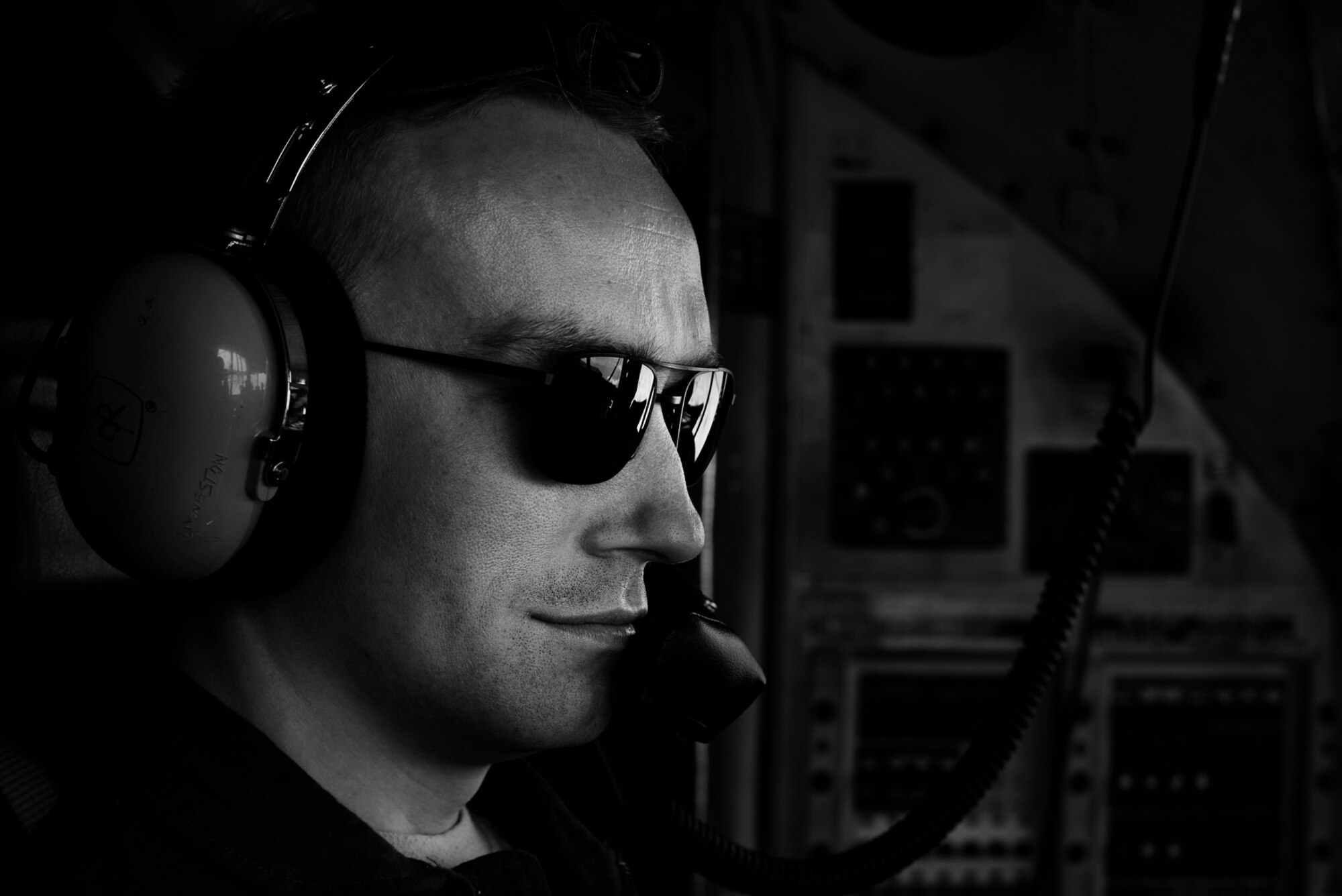 Capt. Michael Kelly, 374th Operations Support Squadron C-130 Hercules pilot, navigates the aircraft in the skies above Japan during a training exercise, June 19, 2015. Yokota Air Base’s 374th OSS collaborated with Misawa Air Base’s 35th OSS in testing the capabilities of Misawa’s new drop zone.  