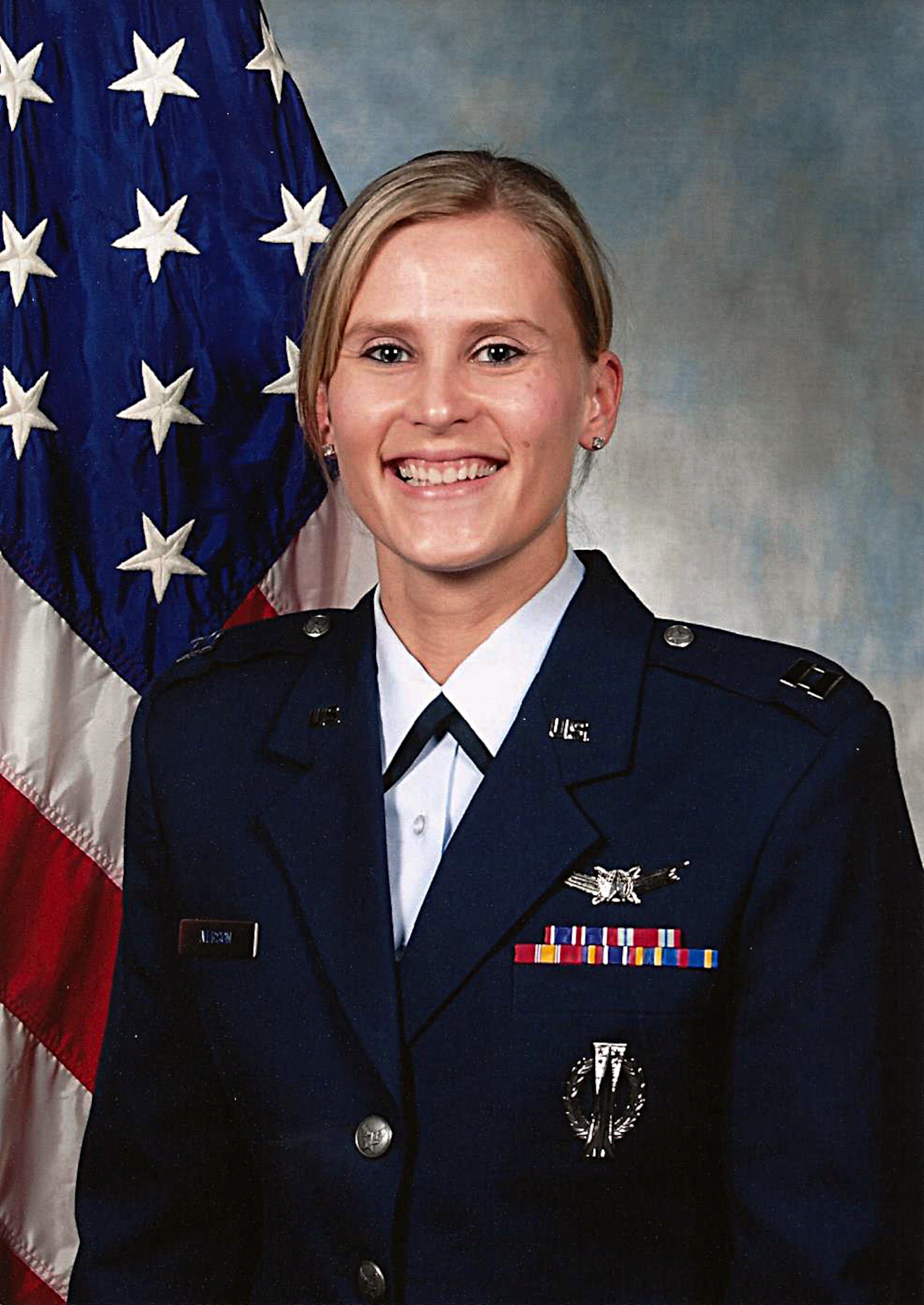 Capt. Sandra Mueller, Task Force 214 chief of combat assessments and readiness. (U.S. Air Force file photo)