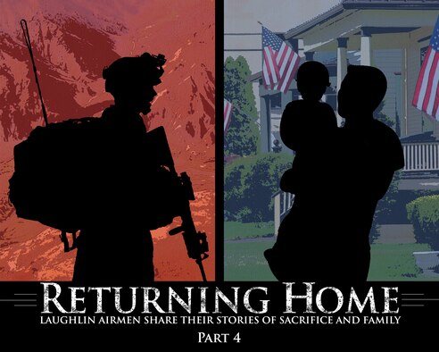 The Laughlin AFB public affairs office is publishing a series of stories highlighting Laughlin's deployers. This series discusses the importance of deployments while emphasizing the enormity of the sacrifice by both the Airman and the family they leave behind. (U.S. Air Force Graphic Illustration by Staff Sgt. Steven R. Doty)(Released)