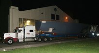A C-17 Globemaster II fuselage began its journey from the 502nd Trainer Development Squadron at Joint Base San Antonio-Randolph June 23, 2015.  Since its arrival via flatbed truck in 2011, the fuselage was transformed into the Air Force’s first fully functioning aeromedical evacuation trainer.  The C-17 will be used to train more than 1,300 flight nurses, aeromedical technicians, critical care physicians, intensive care nurses, respiratory nurses and flight surgeons annually at the U.S. Air Force School of Aerospace Medicine at Wright Patterson Air Force Base, Ohio. The fuselage is the last piece to be delivered and its trek will take about 10 days and then reassembly begins. (U.S. Air Force photo by Senior Airman Alexandria Slade)

