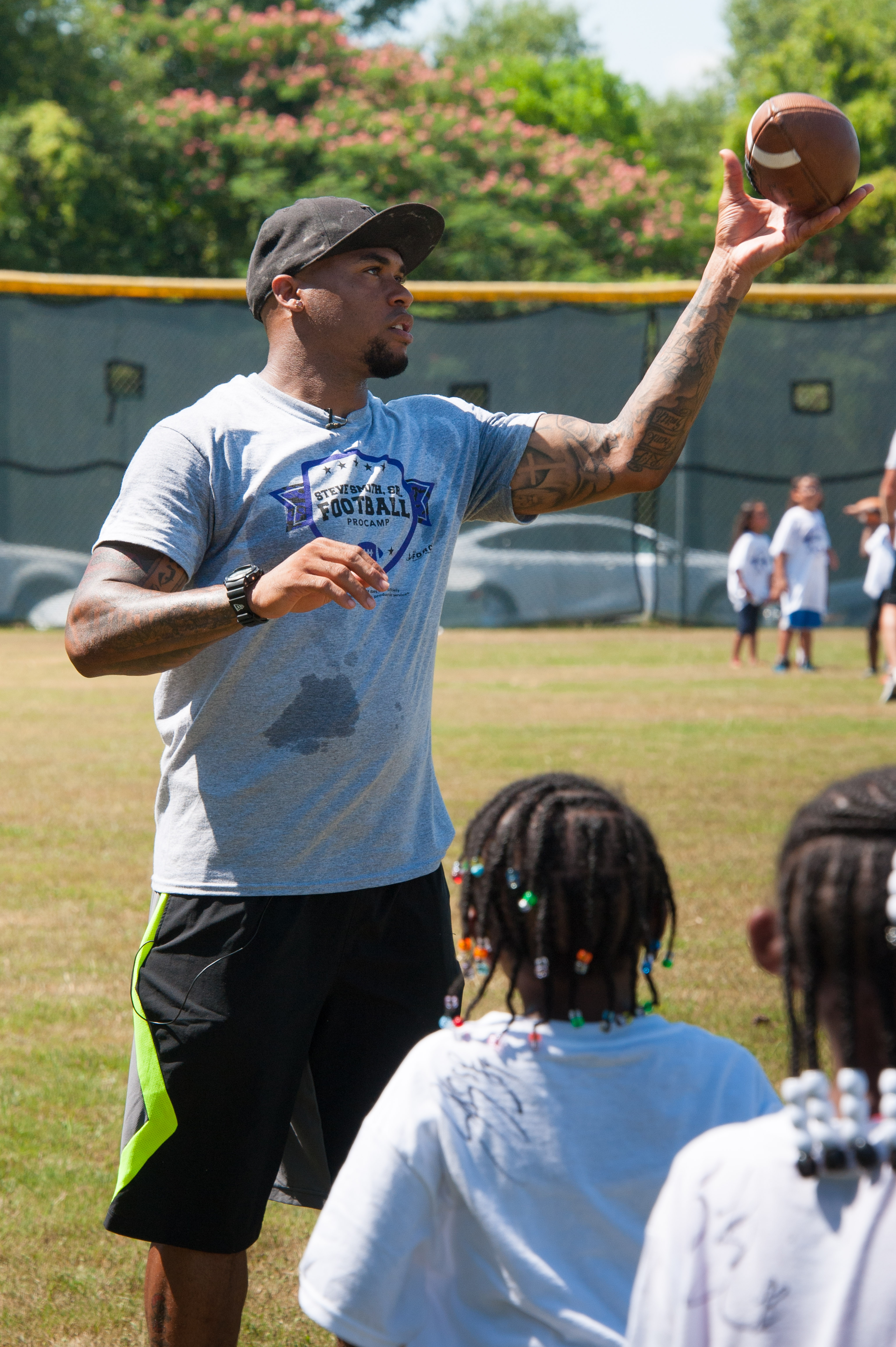 Baltimore Raven Hosts Youth Football Camp Maxwell Air Force Base