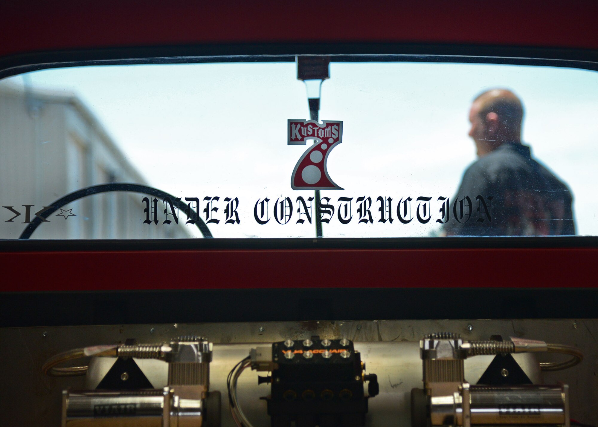 U.S. Air Force Staff Sgt. Tom Sieben, 727th Special Operations Aircraft Maintenance Squadron combat oriented supply operations, stands outside his restored pick-up truck June 19, 2015 in Clovis, N.M.  Sieben, which translates to “seven” in German, designed the decorative “7” decal to add a personal touch to his work.  (U.S. Air Force photo/Senior Airman Chip Slack)