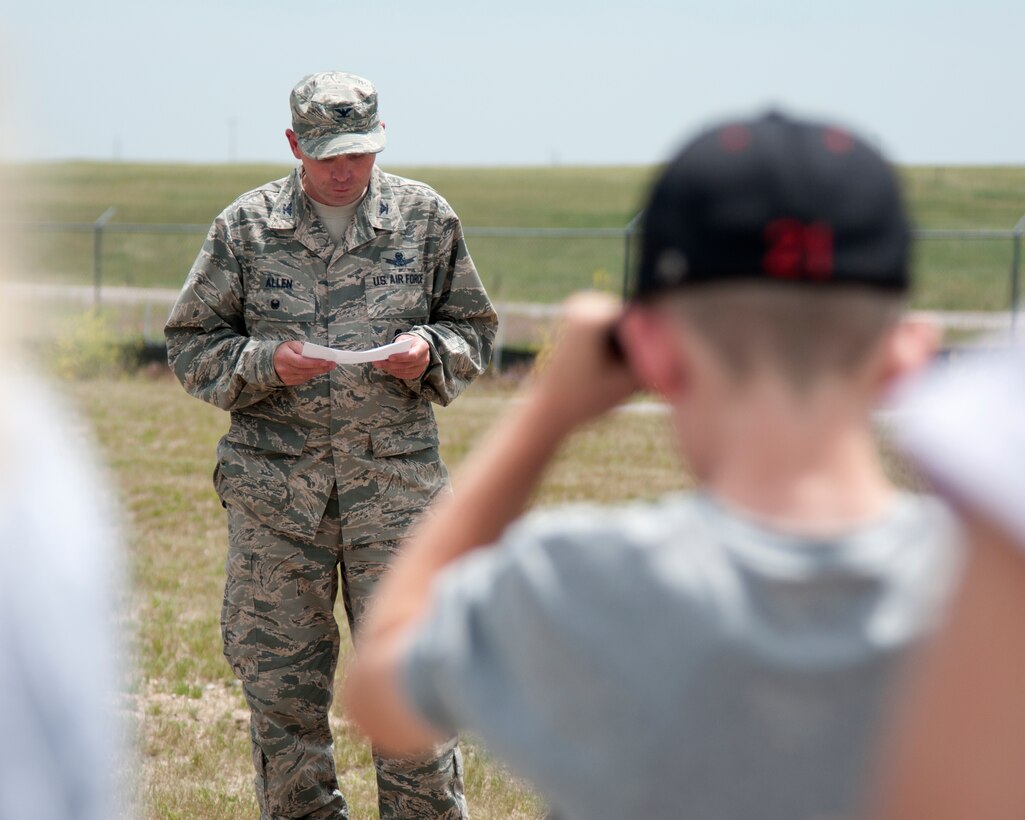 Col. Ronald Allen, 90th Missile Wing vice commander, reads a proclamation June 24, 2015, on F.E. Warren Air Force Base, Wyo. The proclamation described the importance of trees within the Cheyenne and Warren community, along with Warren’s support of Arbor Day. (U.S. Air Force photo by Airmen 1st Class Malcolm Mayfield)