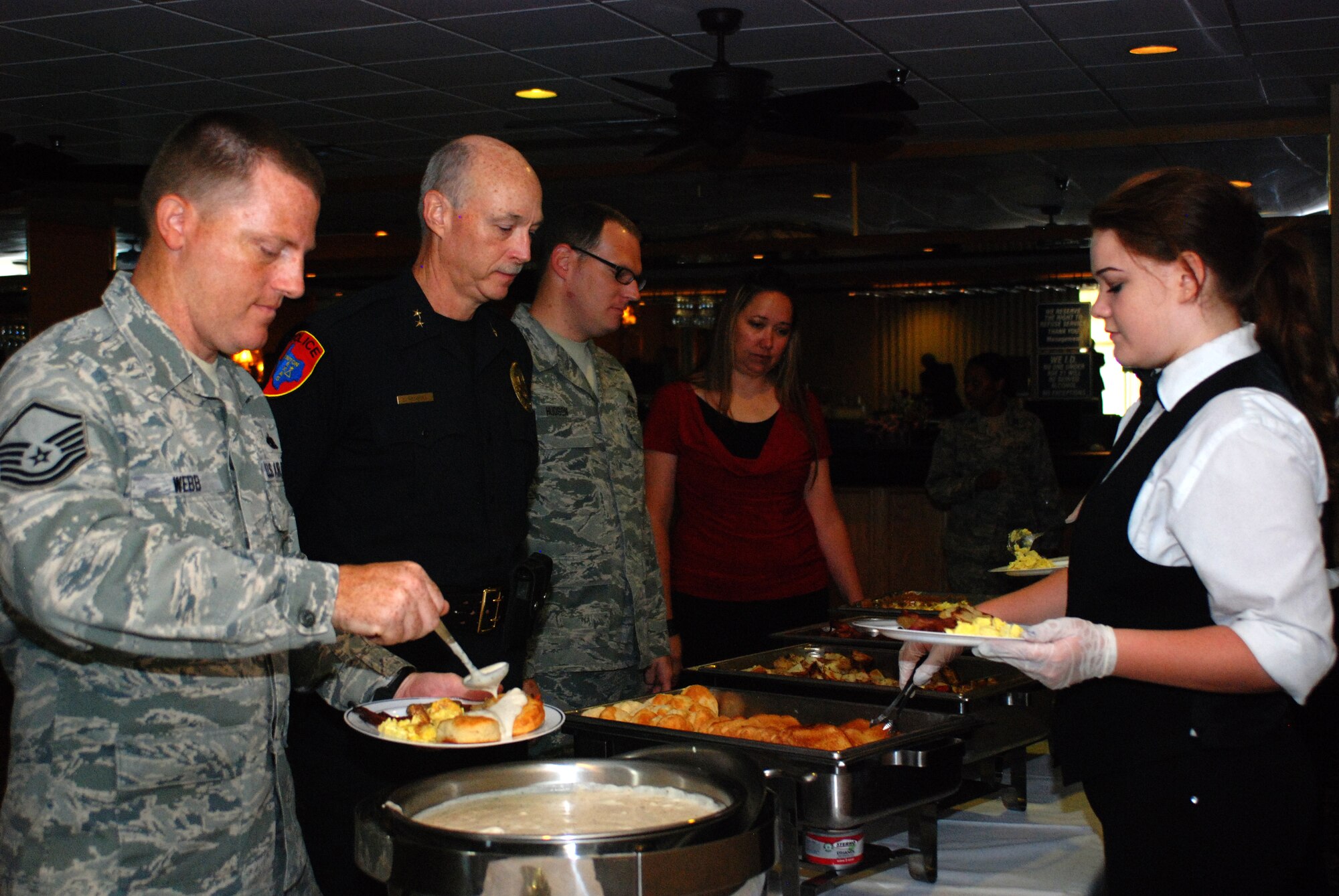 NAVAL AIR STATION FORT WORTH JOINT RESERVE BASE, Texas – Guardsmen and reservists gather June 24 to celebrate their civilian employers for award nominations during a Texas Employer Support of the Guard and Reserve breakfast here. ESGR recognized more than 35 local employers on their 2015 Secretary of Defense Employer Support Freedom Award nomination. This award is the highest recognition given by the U.S. Government to employers for their support of their employees who serve in the Guard and Reserve.  (U.S. Air Force photo/Senior Airman Ben Calantas)