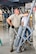 U.S. Air Force Master Sgt. Kevin Mignosa, 145th Maintenance Squadron, ISO Dock leader, maneuvers a wing jack into place as other maintainers install new Isochronal Inspection (ISO) Aircraft Maintenance Platforms around a 145th Airlift Wing, C-130 Hercules aircraft at the North Carolina Air National Guard base, Charlotte Douglas International Airport, June 2, 2015. (U.S. Air National Guard photo by Master Sgt. Patricia F. Moran, 145th Public Affairs/Released)