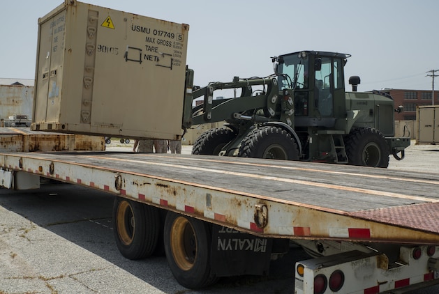 Marines of Weapons and Field Training Battalion practice hurricane evacuation procedures June 24, 2015, on Parris Island, S.C. The practiced evacuation was part of a hurricane exercise that simulated the efforts needed to evacuate permanent personnel, recruits and equipment. After the week-long exercise, officials will review the outcome and apply any necessary changes to ensure MCRD Parris Island can continue making Marines regardless of what mother nature throws at the Lowcountry.