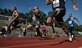 Staff Sgt. Rey Edenfield (far right), an Air Force wounded warrior athlete, sprints toward the finish line with fellow competitors at the 2015 Department Of Defense Warrior Games at the National Museum of the Marine Corps in Quantico, Va., June 23, 2015. The Warrior Games features athletes from throughout the Defense Department who compete in Paralympic-style events for their respective military branches. (U.S. Air Force photo/Staff Sgt. Vernon Young Jr.)