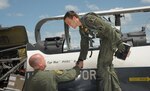 Col. David Drichta (left), 12th Operations Group commander and former T-37 Tweet first assignment instructor pilot, welcomes an attendee to the “FAIP-a-Palooza” conference June 26, 2015 at Joint Base San Antonio-Randolph, Texas.  The conference was hosted by the 12th Flying Training Wing to provide first assignment instructor pilots (FAIP) across Air Education and Training Command officer professional development information and stimulate cross-talk amongst FAIPs. (U.S. Air Force photo/Joel Martinez)