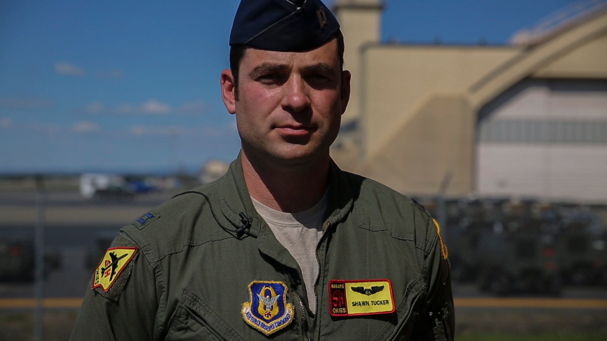U.S. Air Force Capt. Shawn R. Tucker, a Skiatook, Oklahoma, native, currently a KC-135 Stratotanker pilot with the 465th Air Refueling Squadron, participates in Exercise Northern Edge 2015, June 18, 2015. Northern Edge 2015 is Alaska’s premier joint training exercise designed to practice operations, tactics, techniques and procedures as well as enhance interoperability among the services. Thousands of Airmen, Soldiers, Sailors, Marines and Coast Guardsmen from active duty, reserve and National Guard units, including Tucker’s unit, the 507th Air Refueling Wing out of Tinker Air Force Base, Oklahoma, are involved. (U.S. Marine Corps photo by Cpl. Thor J. Larson/Released)