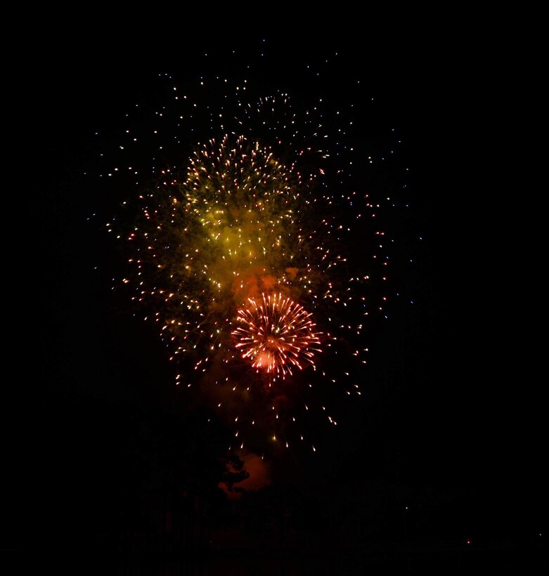 Fireworks light up the sky during Marine Corps Logistics Base Albany’s annual Independence Day celebration, June 26.
