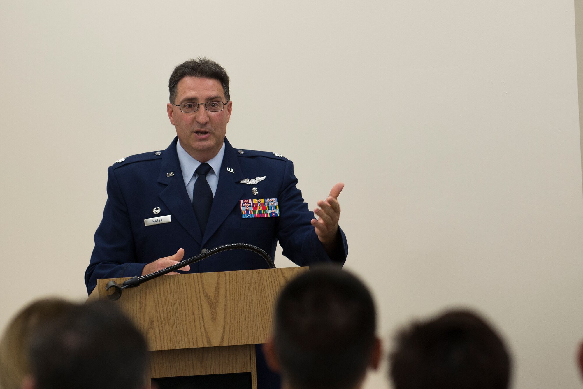 Lt. Col. Thomas Massa assumed command of the 375th Aerospace Medicine Squadron June 15. (U.S. Air Force photo/Airman 1st Class Megan Friedl)