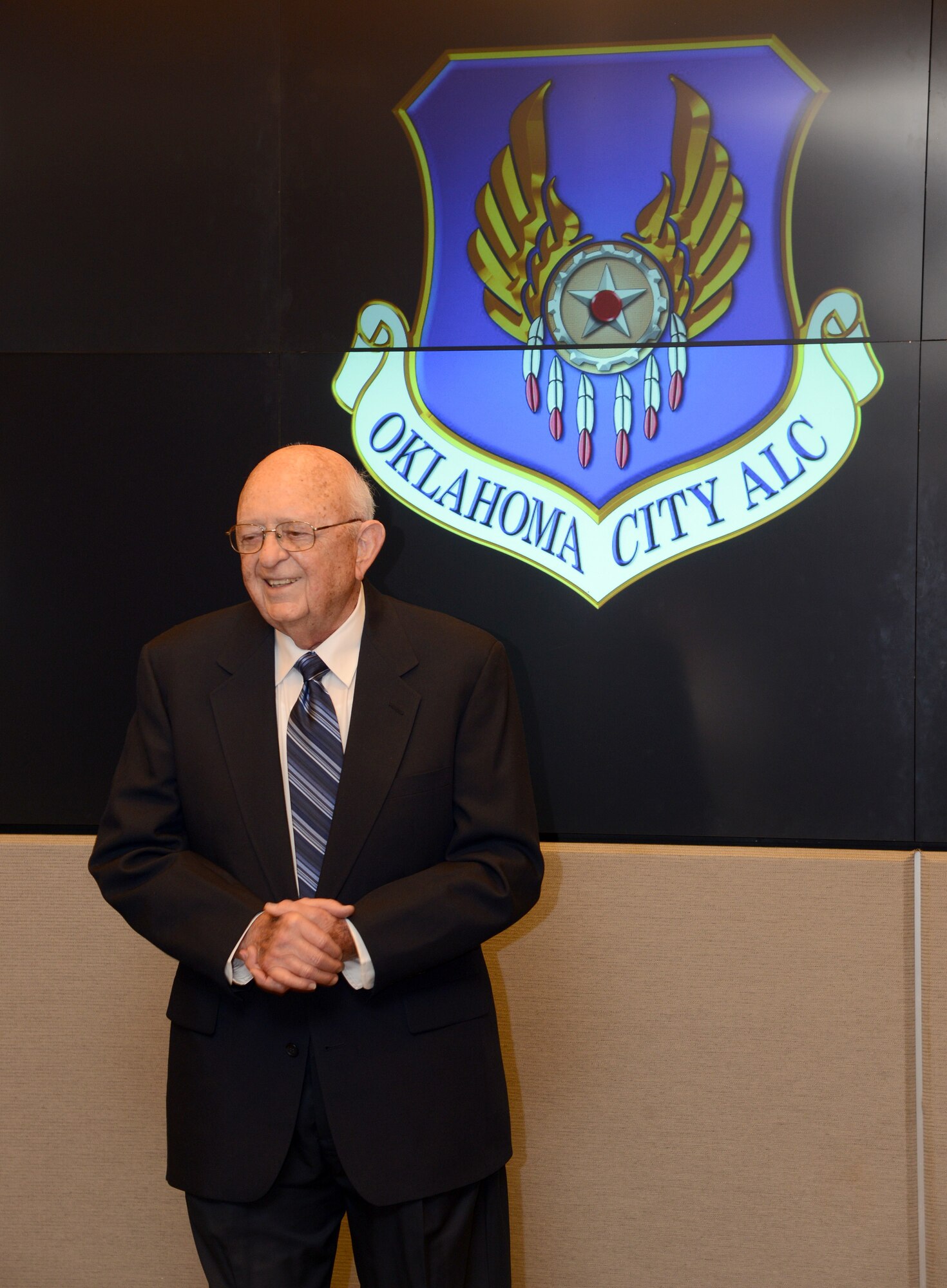 Richard Shirley, Physical Sciences Laboratories chief with the Oklahoma City Air Logistics Complex, was honored for 60 years of federal service during a ceremony June 15. (Air Force photo by Kelly White/Released)