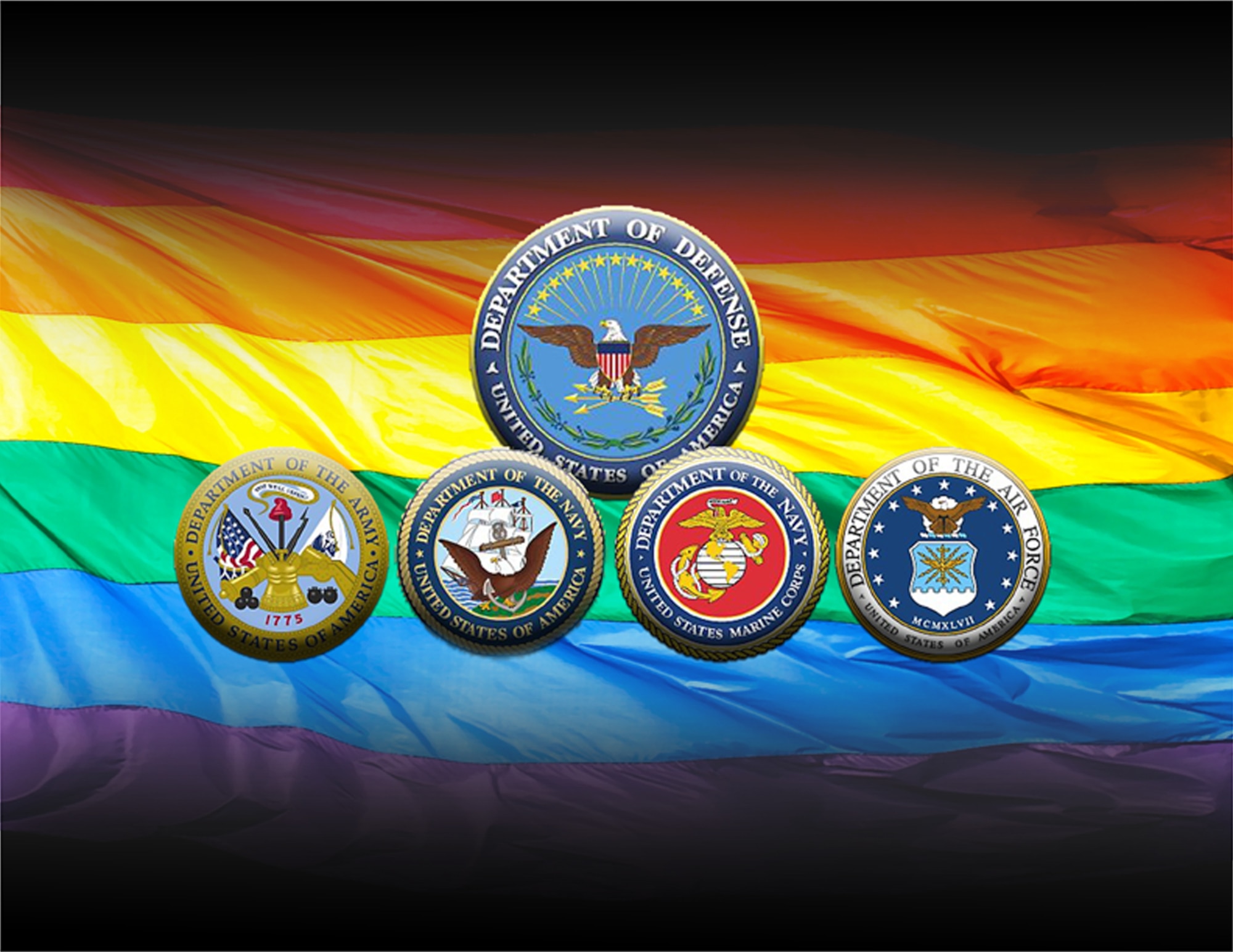 President Barack Obama declared June as Lesbian, Gay, Bisexual and Transgender Pride Month, and the Defense Department is highlighting the importance of leadership as it celebrates the achievements and sacrifices of LGB service members and LGBT civilians. (U.S. Air Force graphic/Staff Sgt. Alexandre Montes)
