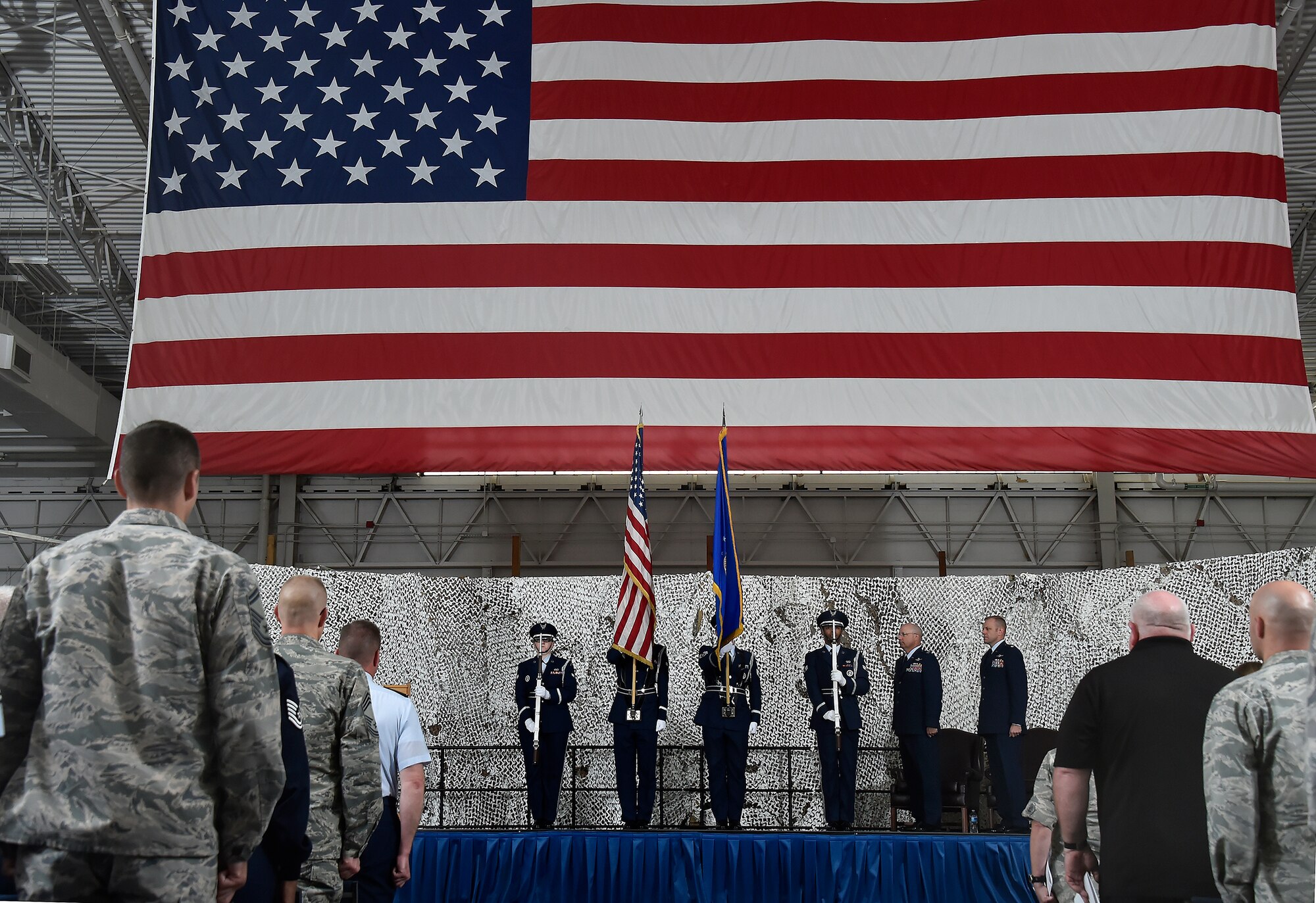 Members of the 621st Contingency Response Wing convene for the activation of the 621st Mobility Support Operations Squadron during a ceremony at Joint Base McGuire-Dix-Lakehurst, N.J., June 26, 2015. The ceremony marked the establishment of the first-ever squadron dedicated to Air Mobility Command’s Air Mobility Liaison Officers. Though AMLOs from the newly formed 621 MSOS are assigned worldwide alongside Joint and combined counterparts, the 621 MSOS provides a centralized command to develop, equip and assist with AMC AMLO requirements and taskings across the globe. (U.S. Air Force photos by Tech. Sgt. Matthew Hannen)