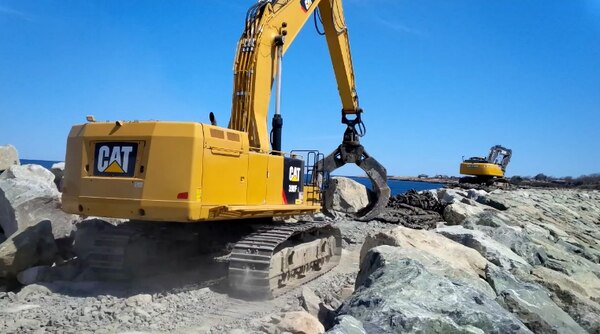 Work is now completed at the Bearskin Neck Jetty in Rockport, Massachusetts. 
