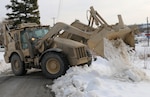 Virginia National Guard Soldiers from the Cedar Bluff-based 1033rd Engineer Company, 276th Engineer Battalion employ engineering equipment to remove snow in Lee County, Va. Feb. 28, 2015. More than 125 Soldiers have supported response and recover efforts following significant amounts of snowfall in Southwest and Eastern Virginia. 