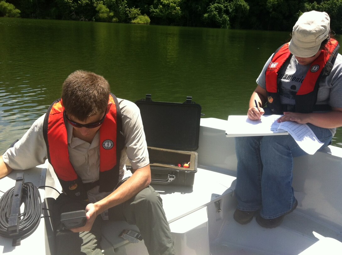 Water quality team members Jade Young and Zac Wolf respond to public concerns of elevated E. coli levels at Barren River Lake. While it is not the main purpose, incident response is an important role of the Louisville District water quality program.