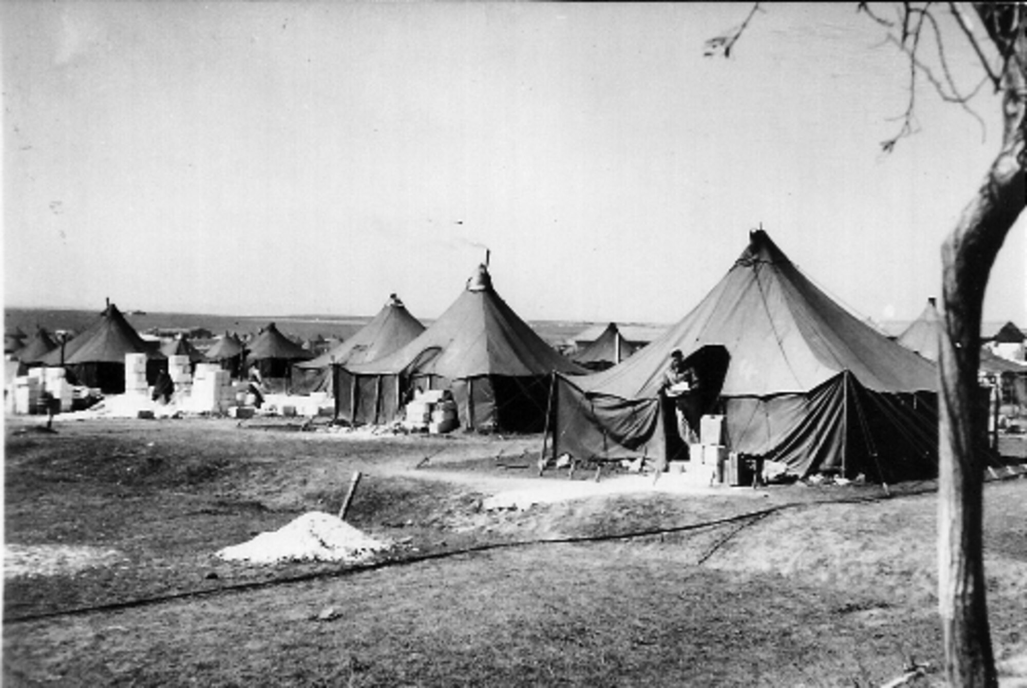 460th Bombardment Group Camp Area in 1944 (Photo by Duane Bohnstedt)