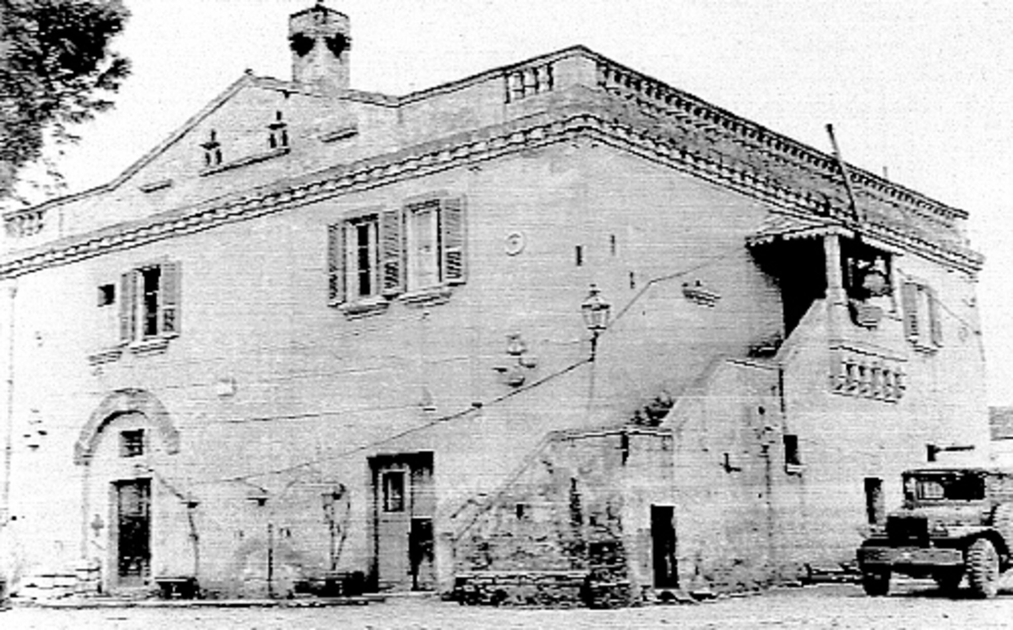 460th Bombardment Group Headquarters building (Photo by Duane Bohnstedt)