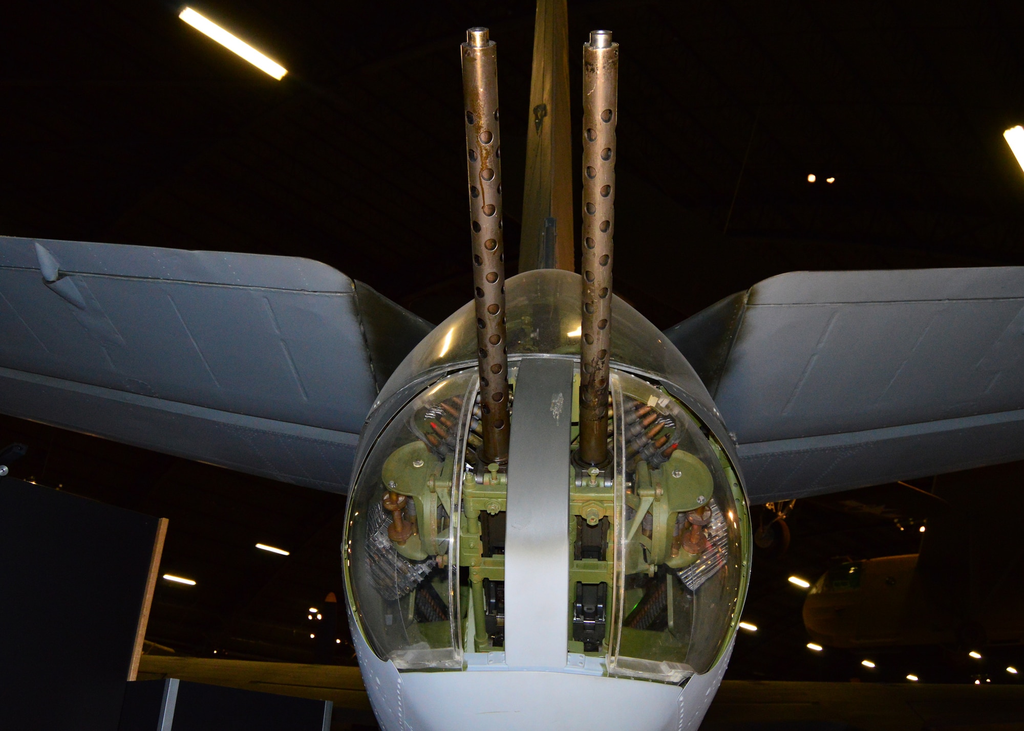 DAYTON, Ohio - Martin B-26G Marauder tail gun position at the National Museum of the U.S. Air Force. (U.S. Air Force photo)