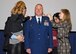 Lieutenant Colonel Joseph Francoeur, incoming commander of the 143d Airlift Wing Operations Group, Rhode Island Air National Guard, Quonset Air National Guard Base, North Kingstown, Rhode Island is promoted to the rank of Colonel. He was pinned by his wife and children at a ceremony held at Quonset ANGB on February 8, 2015. National Guard photo by Technical Sgt Jason Long (RELEASED)