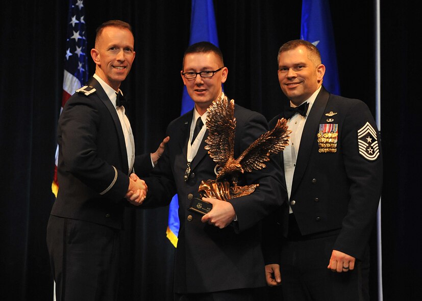 Honor Guard Member of the Year - Airman 1st Class James Scott, 2nd Civil Engineer Squadron (U.S. Air Force photo/Senior Airman Joseph Raatz)