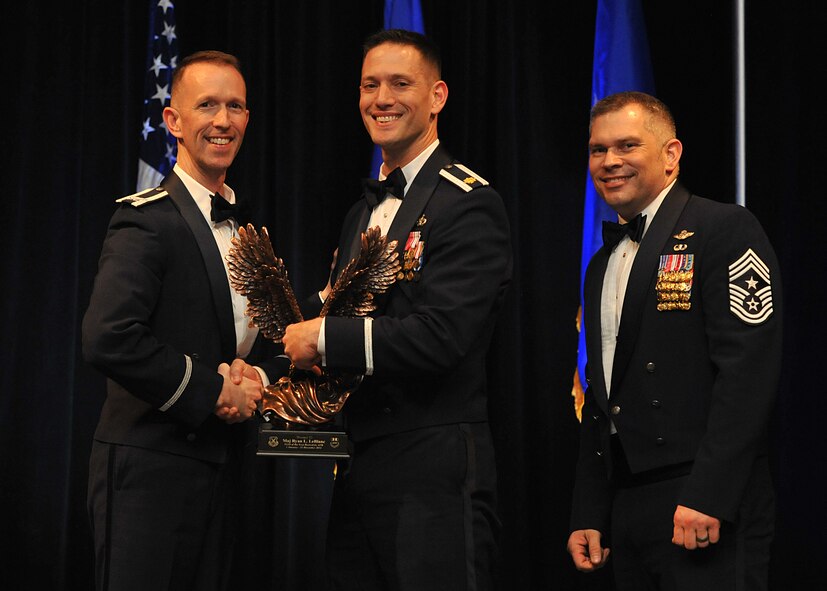 Field Grade Officer of the Year - Maj. Ryan LeBlanc, 2nd Civil Engineering Squadron (U.S. Air Force photo/Senior Airman Joseph Raatz)