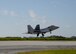 An F-22 Raptor from Tyndall Air Force Base, Fla., takes off Feb. 26 at Homestead Air Reserve Base, Fla., during CHUMEX. The 482nd Fighter Wing, Homestead ARB, held a large force exercise, CHUMEX, bringing together multiple units and aircraft for training focused on teamwork and real-world combat scenarios. (U.S. Air Force photo by Staff Sgt. Jaimi L. Upthegrove)