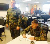 Marines learning about the 807s.